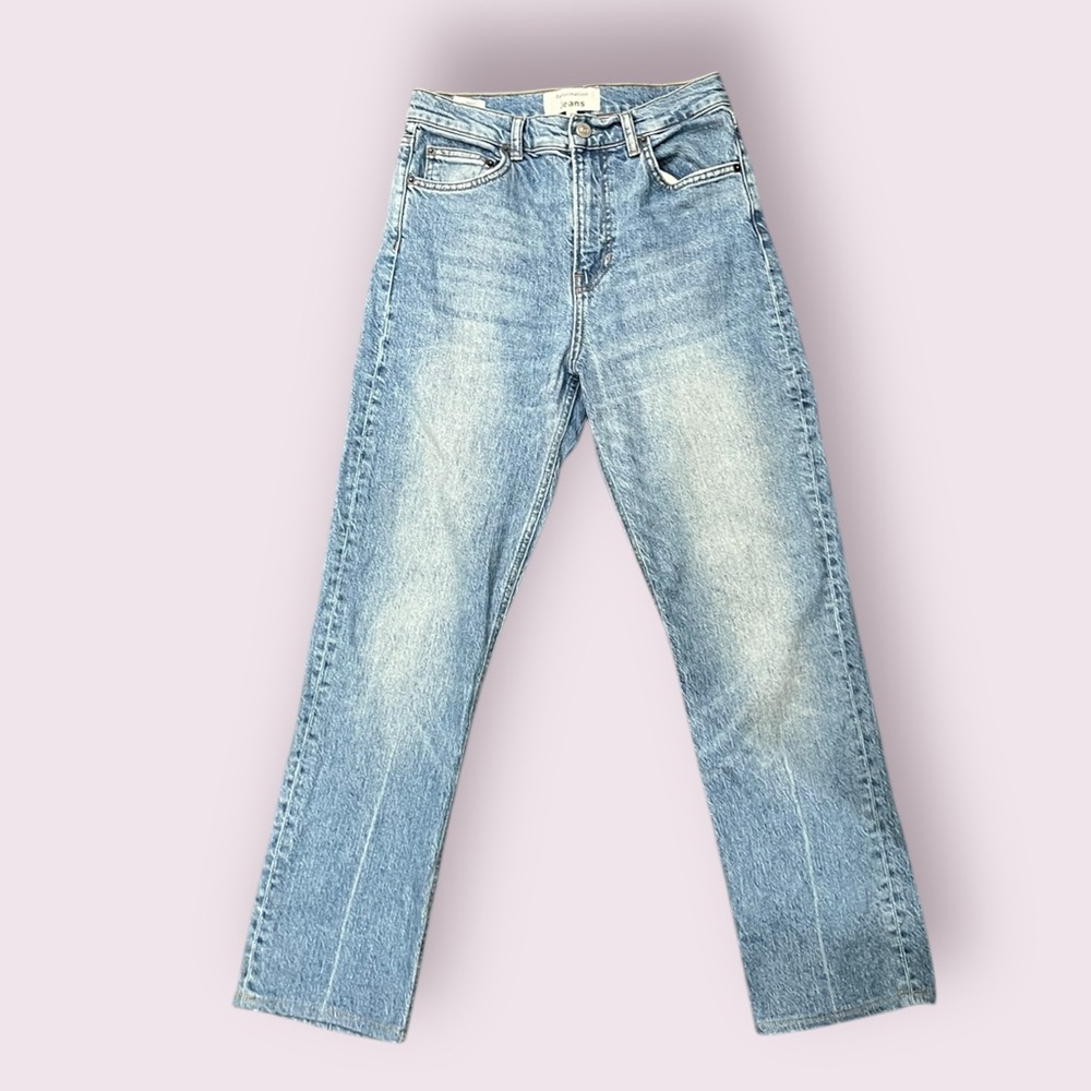Reformation Liza Ultra High Rise Straight Jeans Malta Wash | Size 25